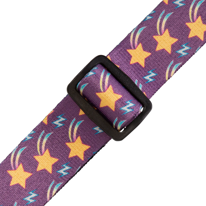 Levy's Junior Poly Series 1 1/2 inch Wide Kids Guitar Strap, Shooting Star