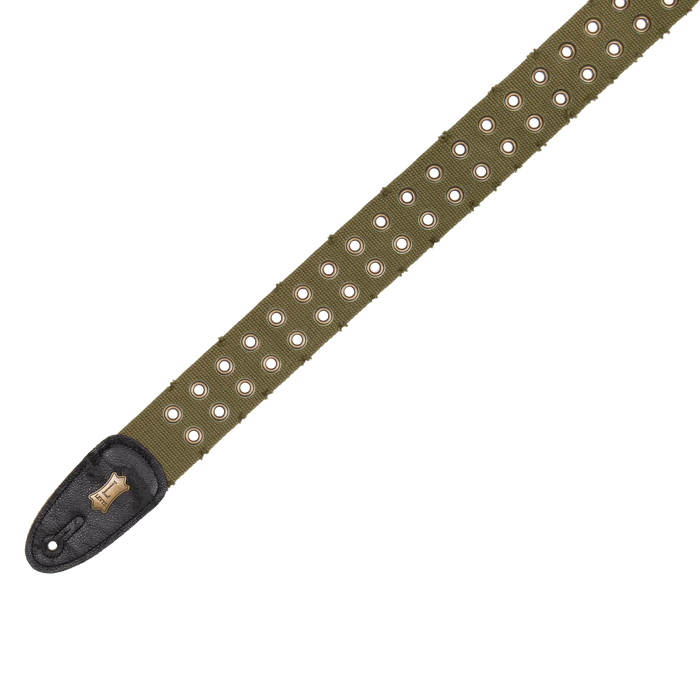 Levy's Worn & Torn Series 2" Wide Cotton Guitar Strap, Green