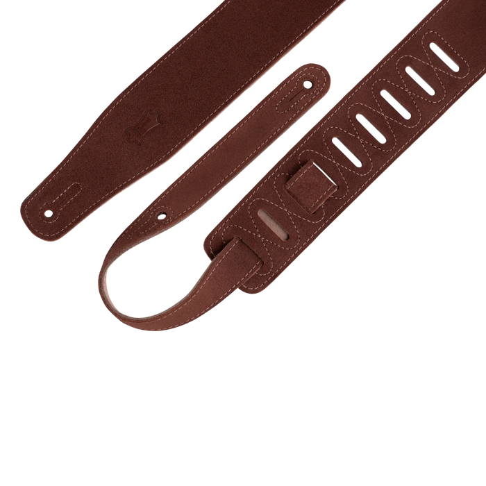 Levy's Simply Suede Series 2 1/2" Wide Guitar Strap, Rust