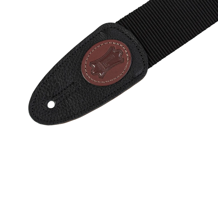 Levy's Signature Poly Series 2" Wide Soft-hand Polypropylene Guitar Strap, Black & Walnut