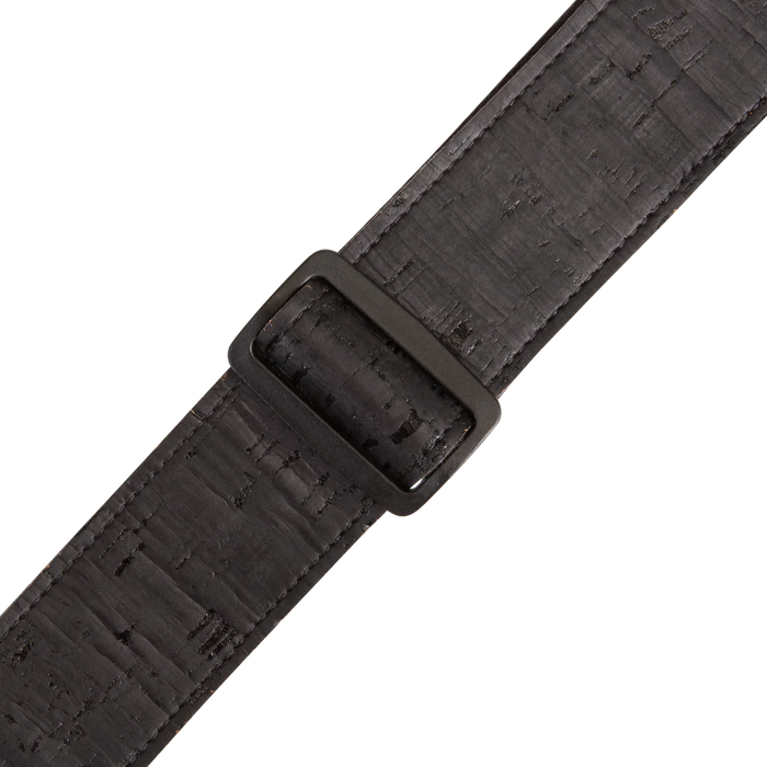 Levy's Cork Guitar Series 2 inch Wide Cork Guitar Strap, Solid Black