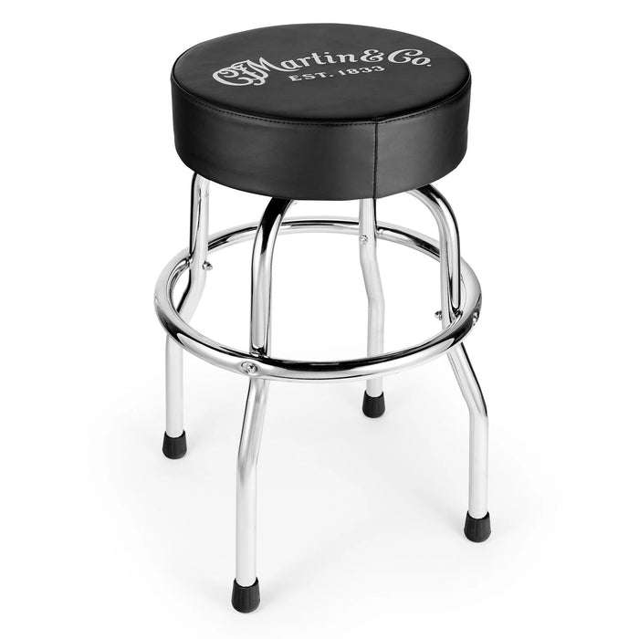 Martin MGear Barstool Chrome Base with Black and White Logo