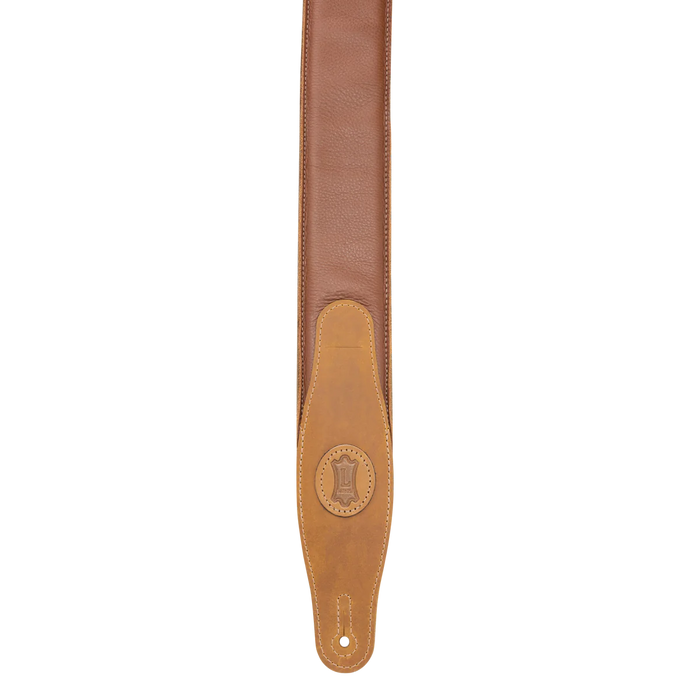 Levy's Cirro Series 25" Padded Garment Leather Guitar Strap, Tan