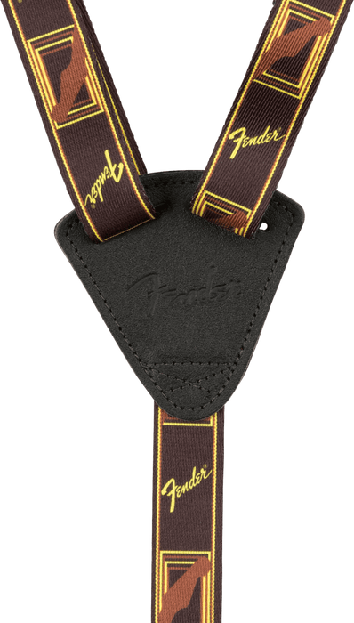 Fender® Ukulele Strap, Black/Yellow/Brown