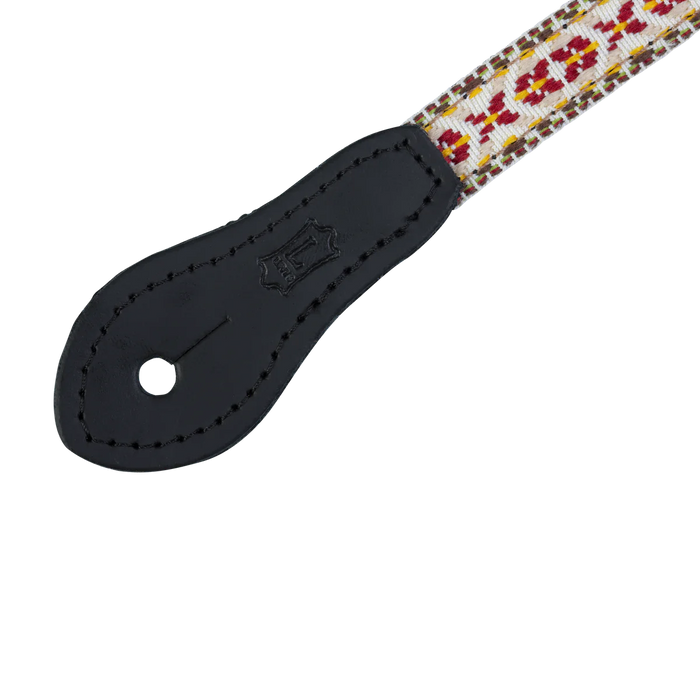 Levy's Jacquard Ukulele Series 1/2" Wide Mandolin & ukulele Strap, Red & Yellow