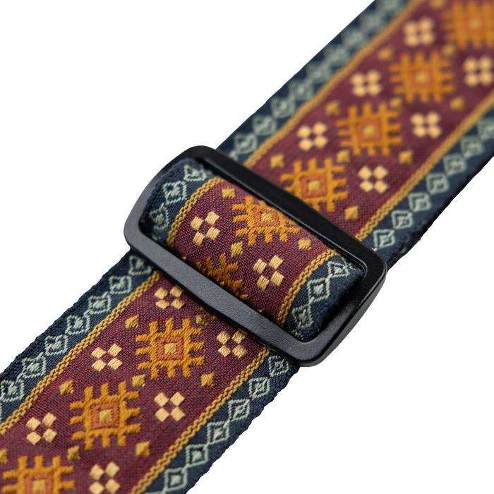 Levy's Original Hootenanny Series 2" Jacquard Weave Guitar Strap, Red