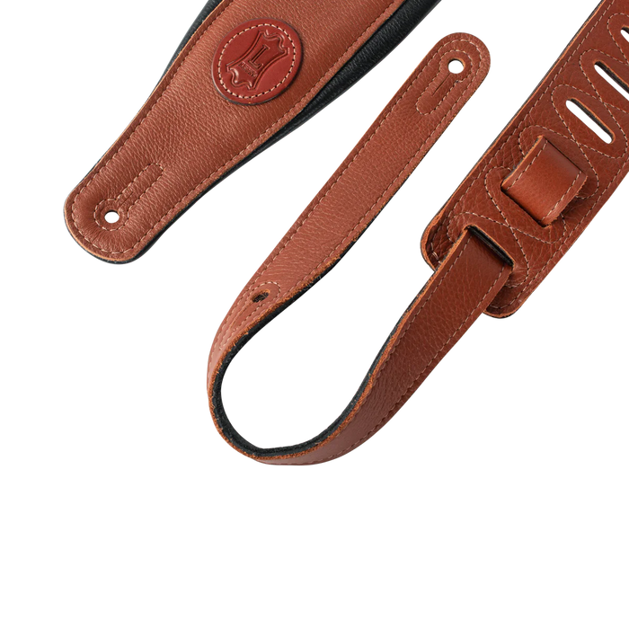 Levy's Signature Legacy Series 3" Wide Garment Leather Guitar Strap, Tan