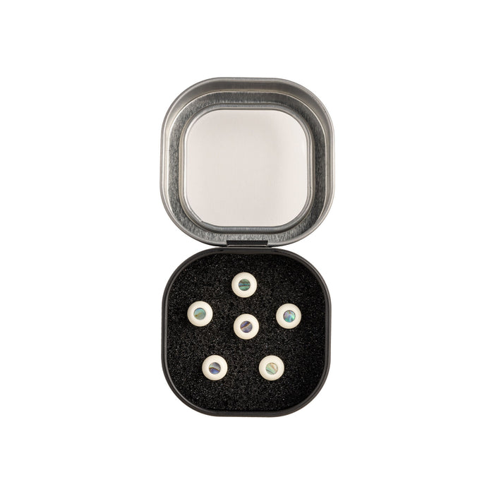 Martin Pin Set Liquid Metal, Bone with Paua Tin