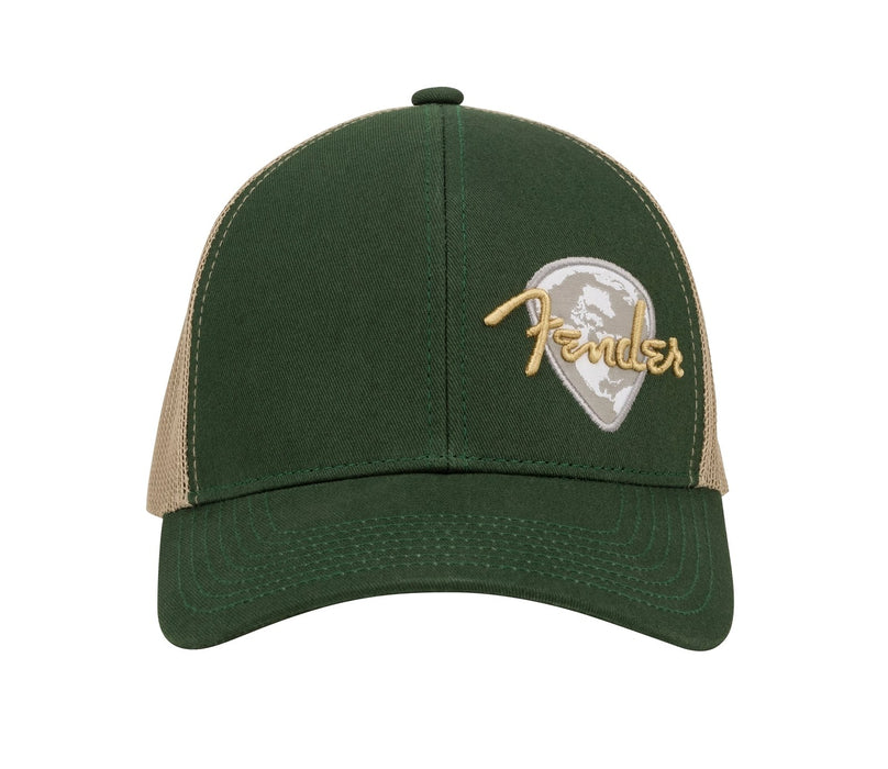 Fender Globe Pick Patch Hat - Green/Khaki - One Size