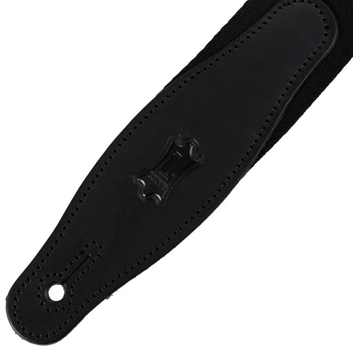 Levy's The Ebony Series 2" Wide Rayon Guitar Strap, Black