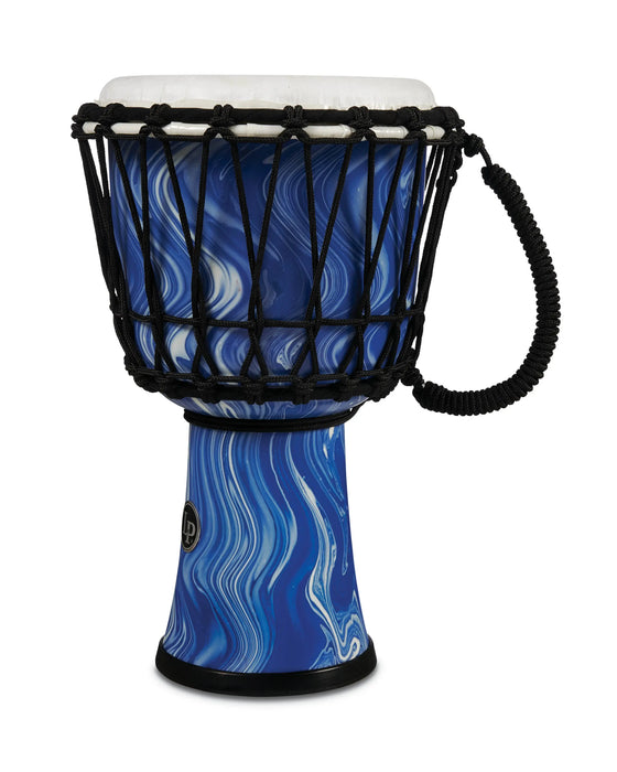 Latin Percussion World 7 Rope Circle Djembe Blue Marble