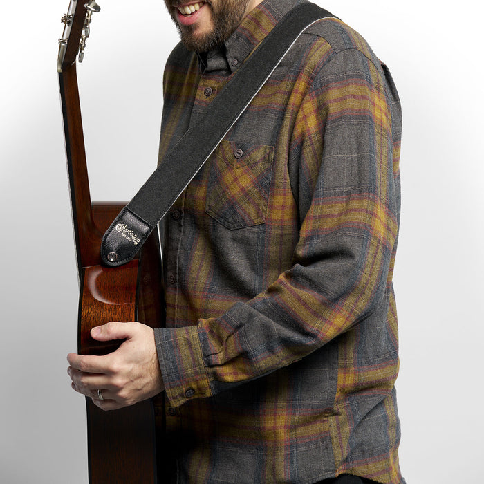 Martin Strap Sea Wool, Charcoal Tweed