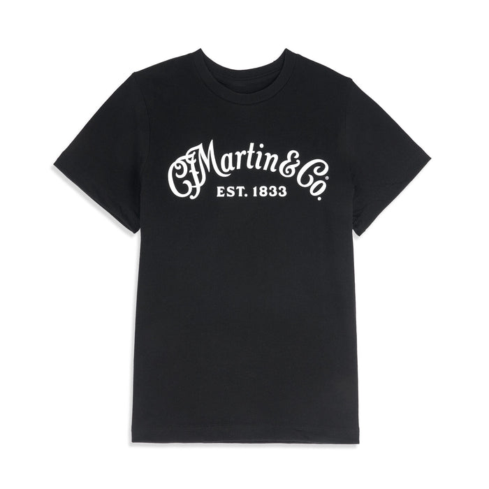 Martin Youth T Black White Script Logo, L
