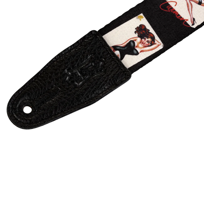 Levy's 2” Sonic-Art polyester guitar strap with Pin-Up motif