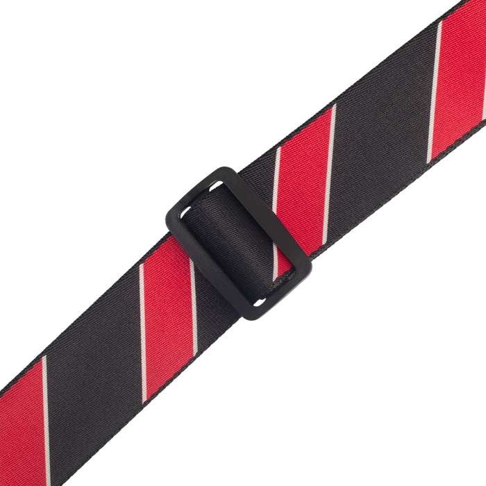 Levy's Case Straps 2 inch Wide Polyester Case Strap, Black & Red Stripes