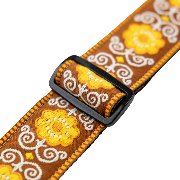 Levy's Original Hootenanny Series 2" Jacquard Weave Guitar Strap, Yellow