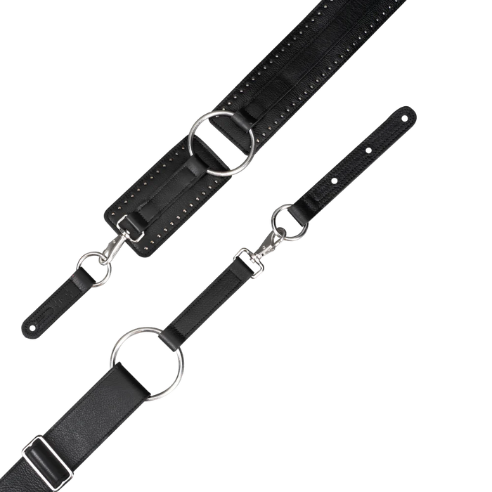 Levy's Baldric Series Leather Guitar Strap, Black