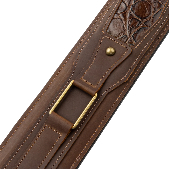 Levy's Apex Leather Guitar Strap With Padding And Hardware, Brown