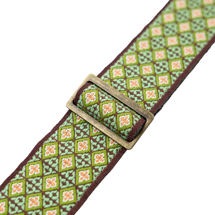 Levy's Original Hootenanny Series 2" 60's Weave Guitar Strap, Green