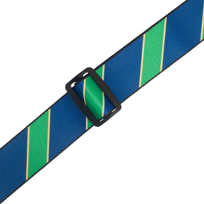 Levy's Case Straps 2 inch Wide Polyester Case Strap, Navy & Green Stripes