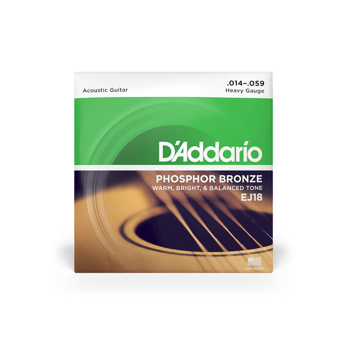 D'addario EJ18 Heavy Acoustic Guitar Strings 14-59