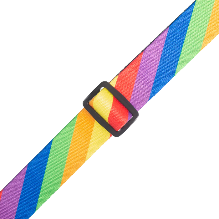 Levy's Junior Poly Series 1 1/2 inch Wide Kids Guitar Strap, Rainbow