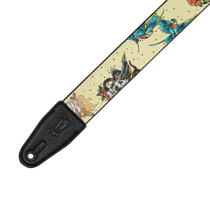 Levy's 2" Poly Tattoo Series Guitar Strap in Old School MP2TAT-005