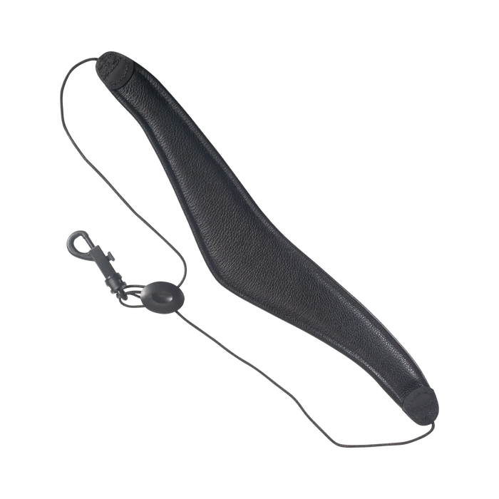 Levy's Saxophone Leather Series 2 inch Wide Leather Saxophone Strap, Red Geranium