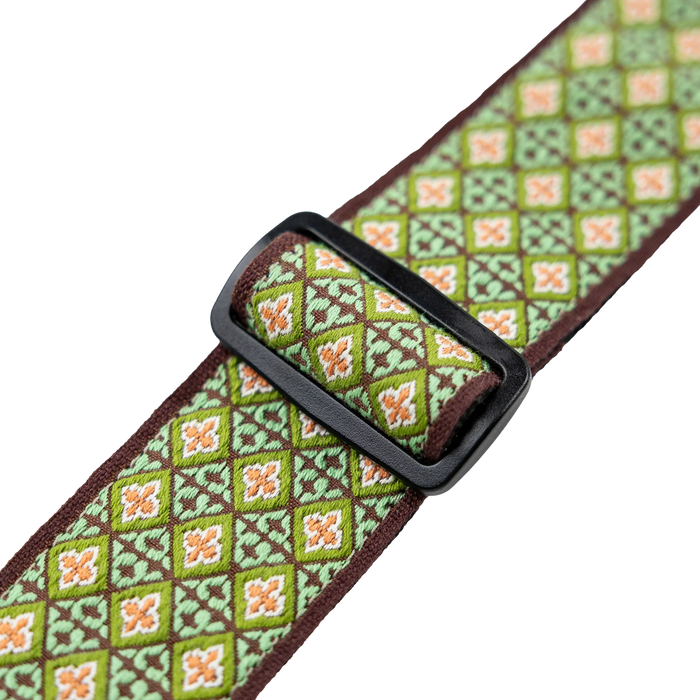 Levy's Original Hootenanny Series 2" Jacquard Weave Guitar Strap, Green
