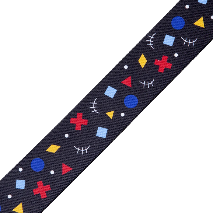 Levy's Suede Harmony Series 2" Wide Polyester Guitar Strap, Rad