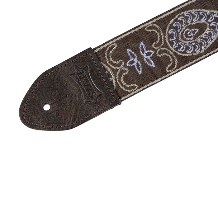 Levy's Vintage Hootenanny Series 2" Wide Jacquard Guitar Strap, Rainbow