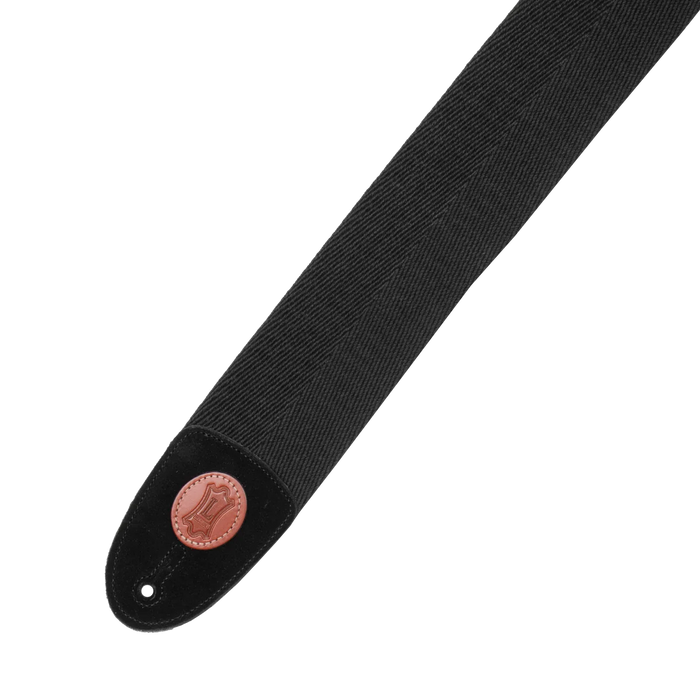 Levy's Signature Cotton Series 3" Wide Bass Guitar Strap, Black & Walnut