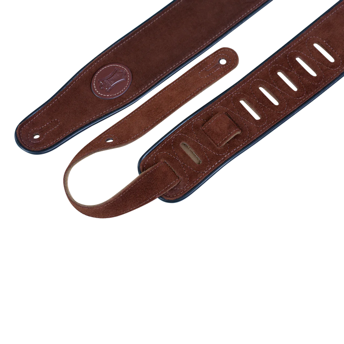 Levy's Signature Suede Series 2 1/2" Wide Guitar Strap, Brown