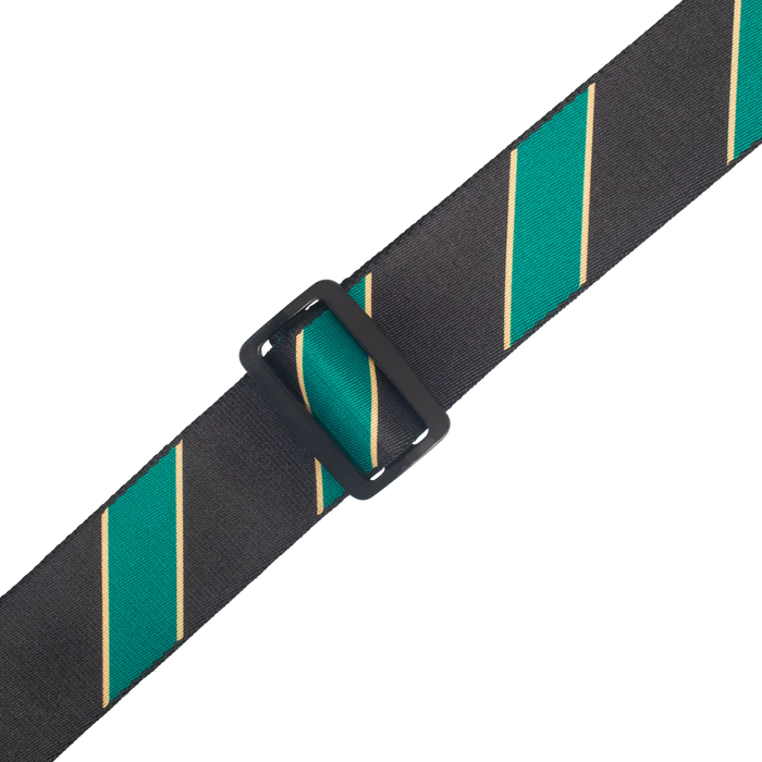 Levy's Case Straps 2 inch Wide Polyester Case Strap, Black & Green Stripes