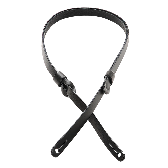 Levy's Mandolin Series 1/2" Wide Genuine Leather Mandolin & uke Strap, Black