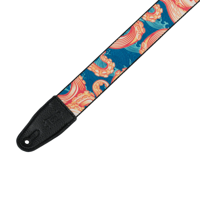Levy's Graphic Waves Series Polyester Guitar Strap, Tentacles & Waves