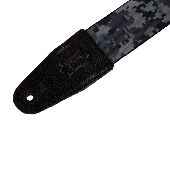 Levy's Graphic Waves Series 2" Wide Polyester Guitar Strap, Black & Blue Digital Camo