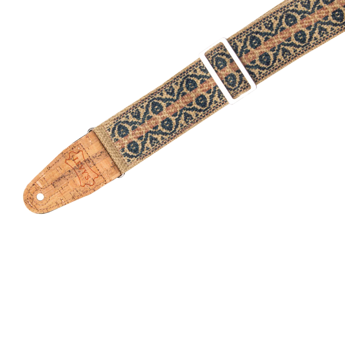 Levy's Vegan Hemp Series Hemp Guitar Strap, Berry & Taupe