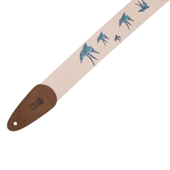 Levy's Nature Cotton Series 2" Wide Cotton Guitar Strap, Blue Bird