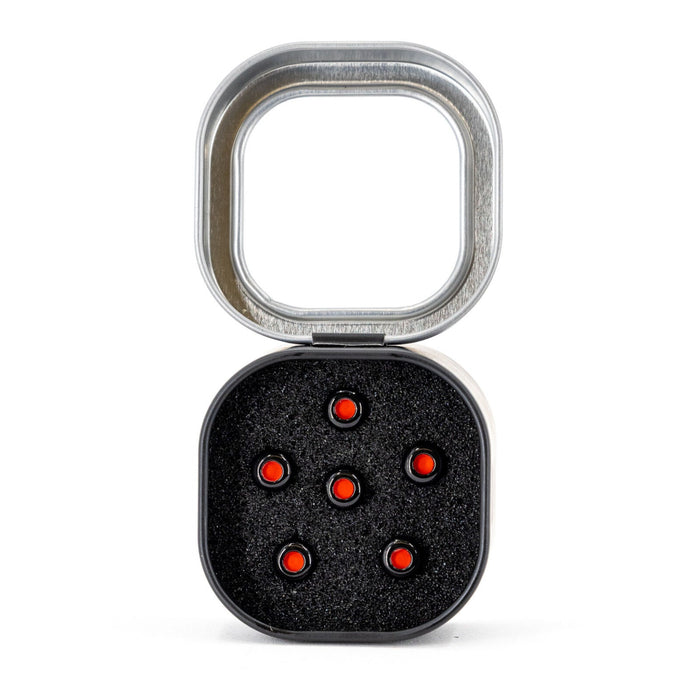 Martin Pin Set Liquid Metal Gloss, Black with Red Dots