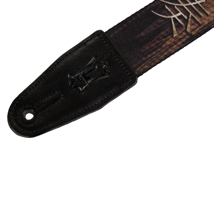 Levy's Eastern Harmony Series 2" Wide Polyester Guitar Strap, Brown Dragon