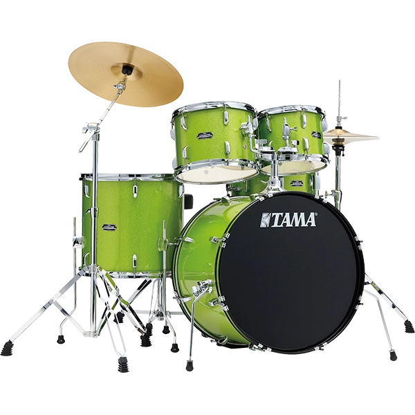 Tama Stagestar w/ Cymbals & Hardware - 22/10/12/16/14 - Lime Green Sparkle