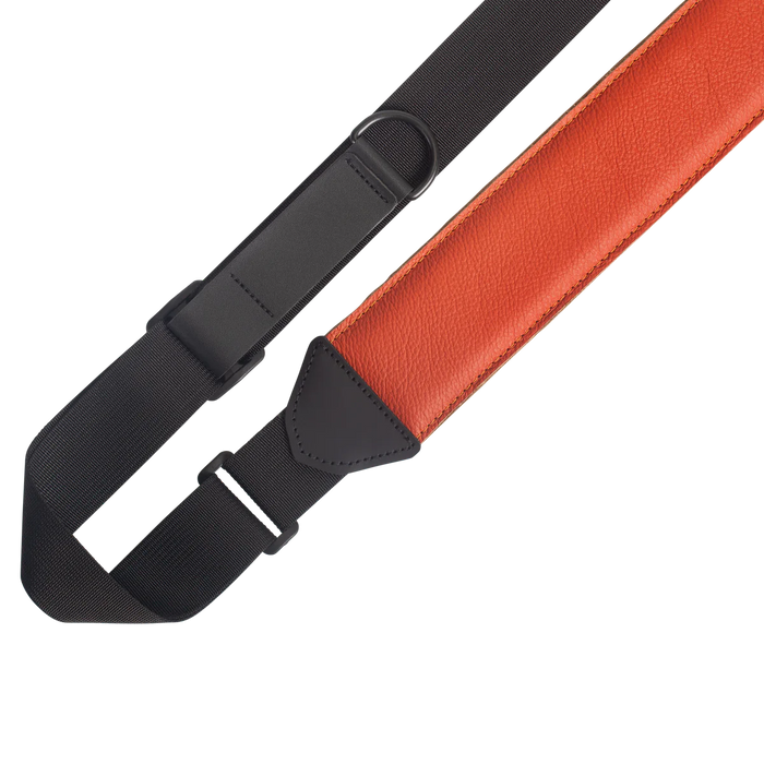 Levy's Leather Right Height Series 2 1/2" Wide Ergonomic RipChord™ Guitar Strap, Orange