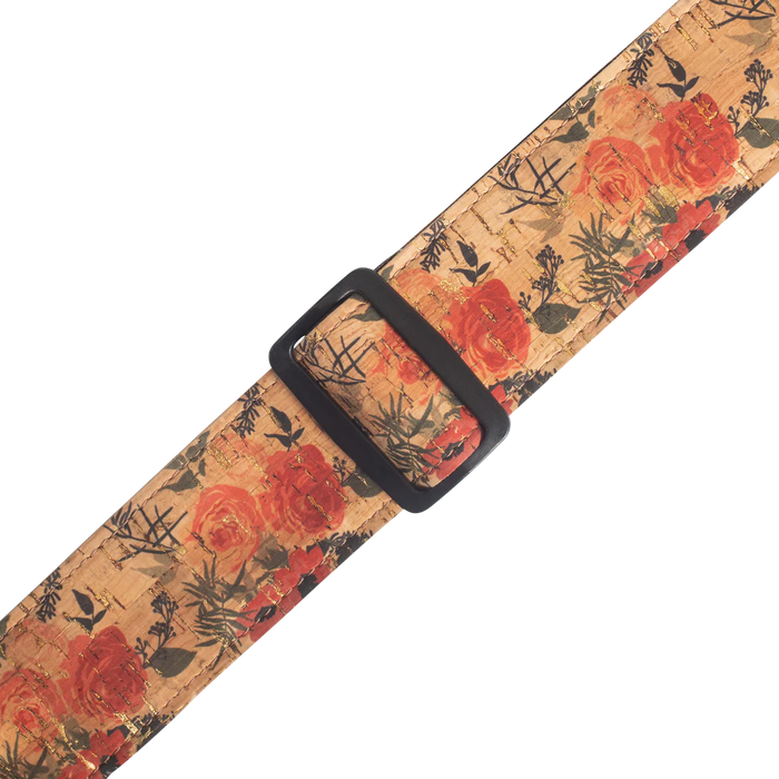 Levy's Cork Guitar Series 2 inch Wide Cork Guitar Strap, Wildflower