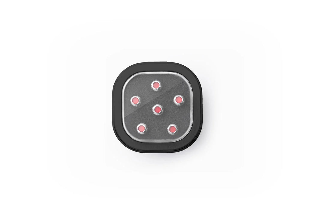 Martin Pin Set Liquid Metal, Chrome with Red Dots