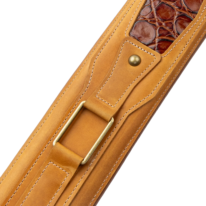 Levy's Apex Leather Guitar Strap With Padding And Hardware, Tan