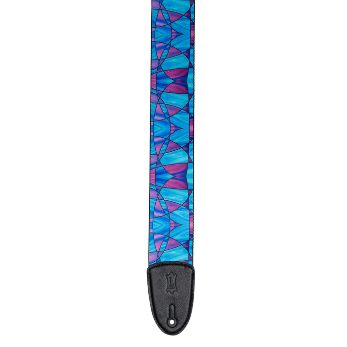 Levy's Stained Glass Series Guitar Strap, Plumb Blue