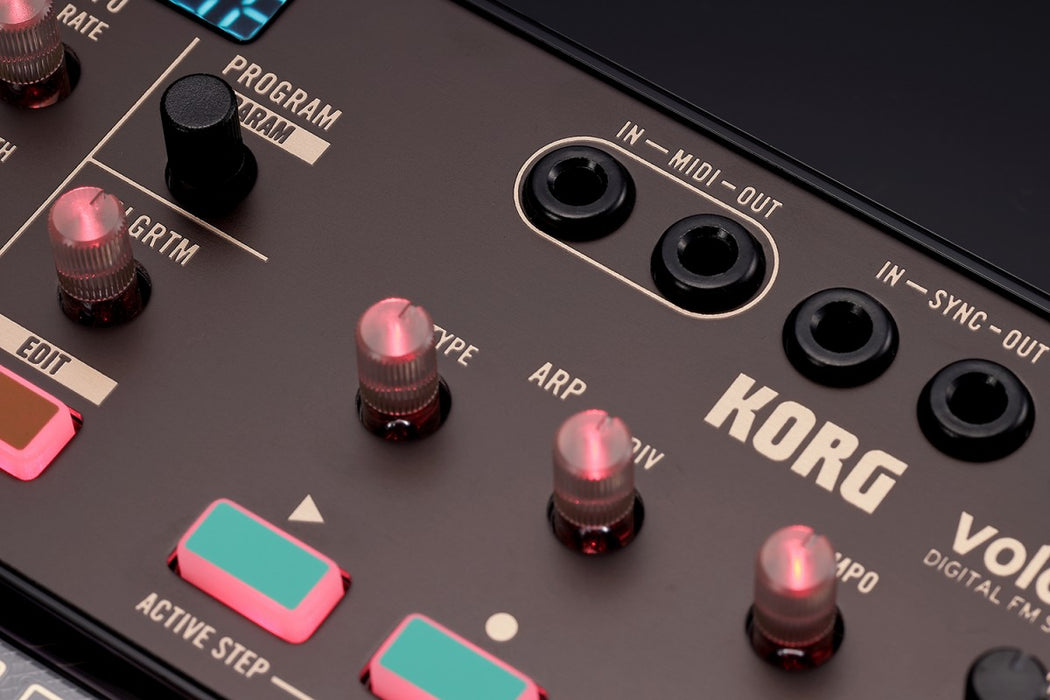 Korg VOLCAFM2 Digital Fm Synthesizer With 16 Step-Seq,6 Voices,Built In Speaker,6 Operators,32 Algorithms