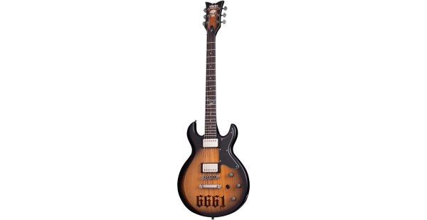 Schecter Zv 6661 Aged Natural Satin Black Burst