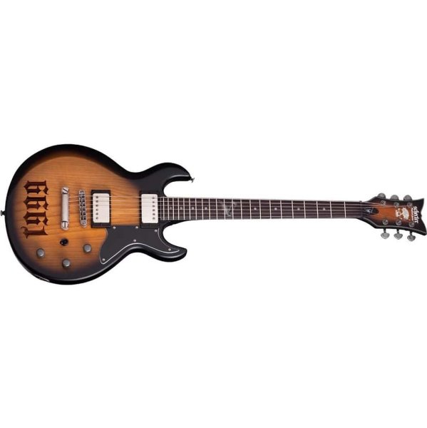 Schecter Zv 6661 Aged Natural Satin Black Burst